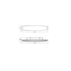 Ledvance Decor Flat Felt Vägglampa Grå 13W 450lm - 830 Varm Vit