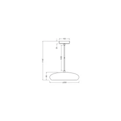 Ledvance Decor Gips/Stål Pure Pendellampa 280 Vit | Passande för E27