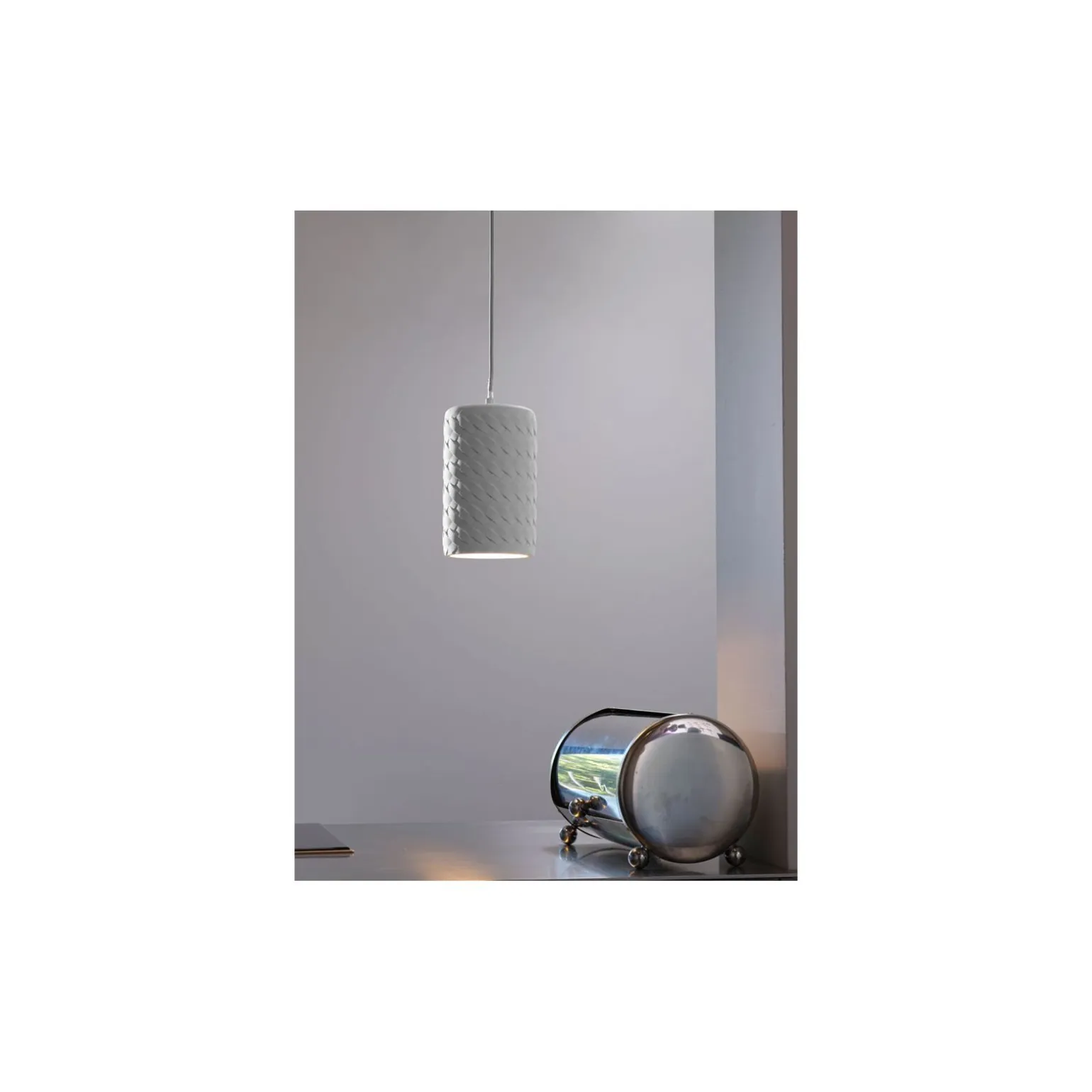 Ledvance Decor Gips/Stål Rör Pendellampa Vit | Passande för E27