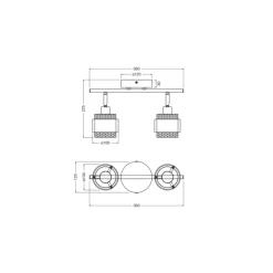 Ledvance Decor Spot Hornet Tak Spot Svart 2x2.8W - 827 Extra Varm Vit | Inkl. 2x E14