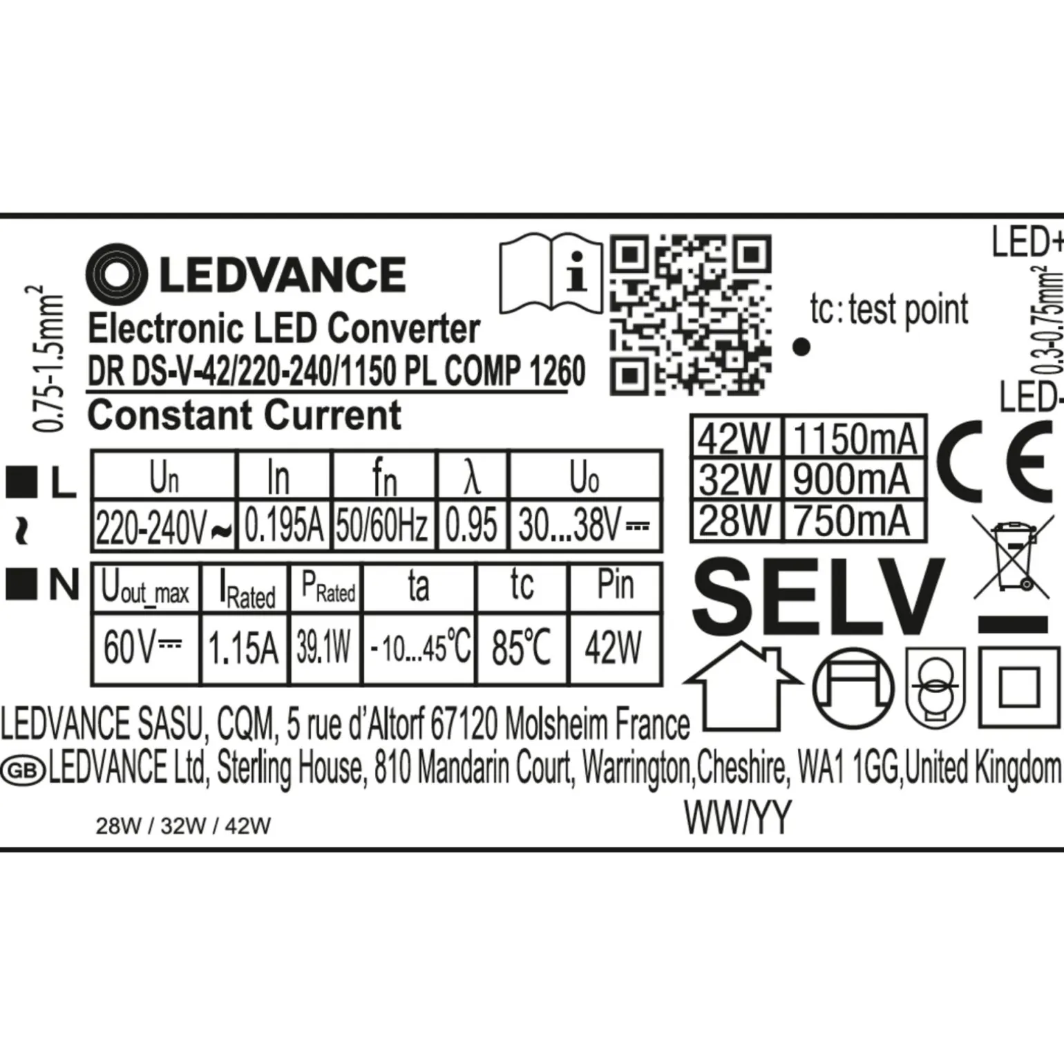 Ledvance Dr Ds-V-42/220-240/1150 Pl Comp