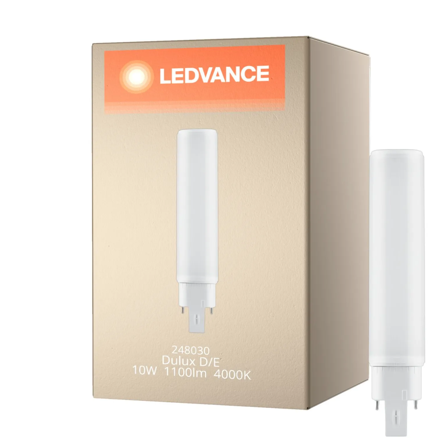 Ledvance Dulux D/E LED 10W - 840 Kallvit | 4-Stift - Ersättare 26W