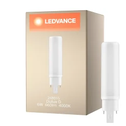 Ledvance Dulux-D LED 6W - 840 Kallvit | 4-Stift - Ersättare 13W