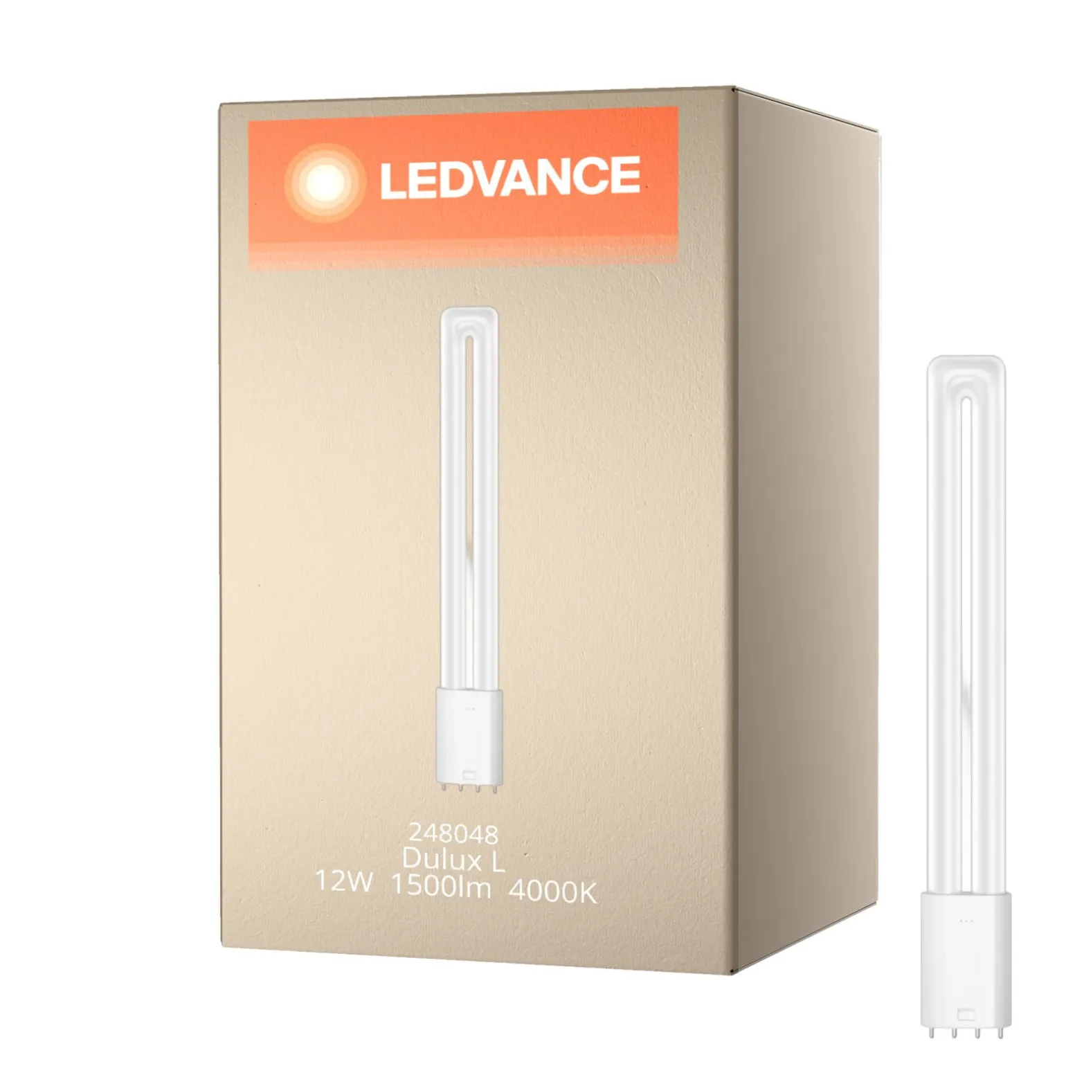 Ledvance Dulux-L LED 12W - 840 Kallvit | 4-Stift - Ersättare 24W