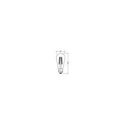 Ledvance Filament LED E27 Päron Klar 3.8W 806lm - 830 Varm Vit | Ersättare 60W