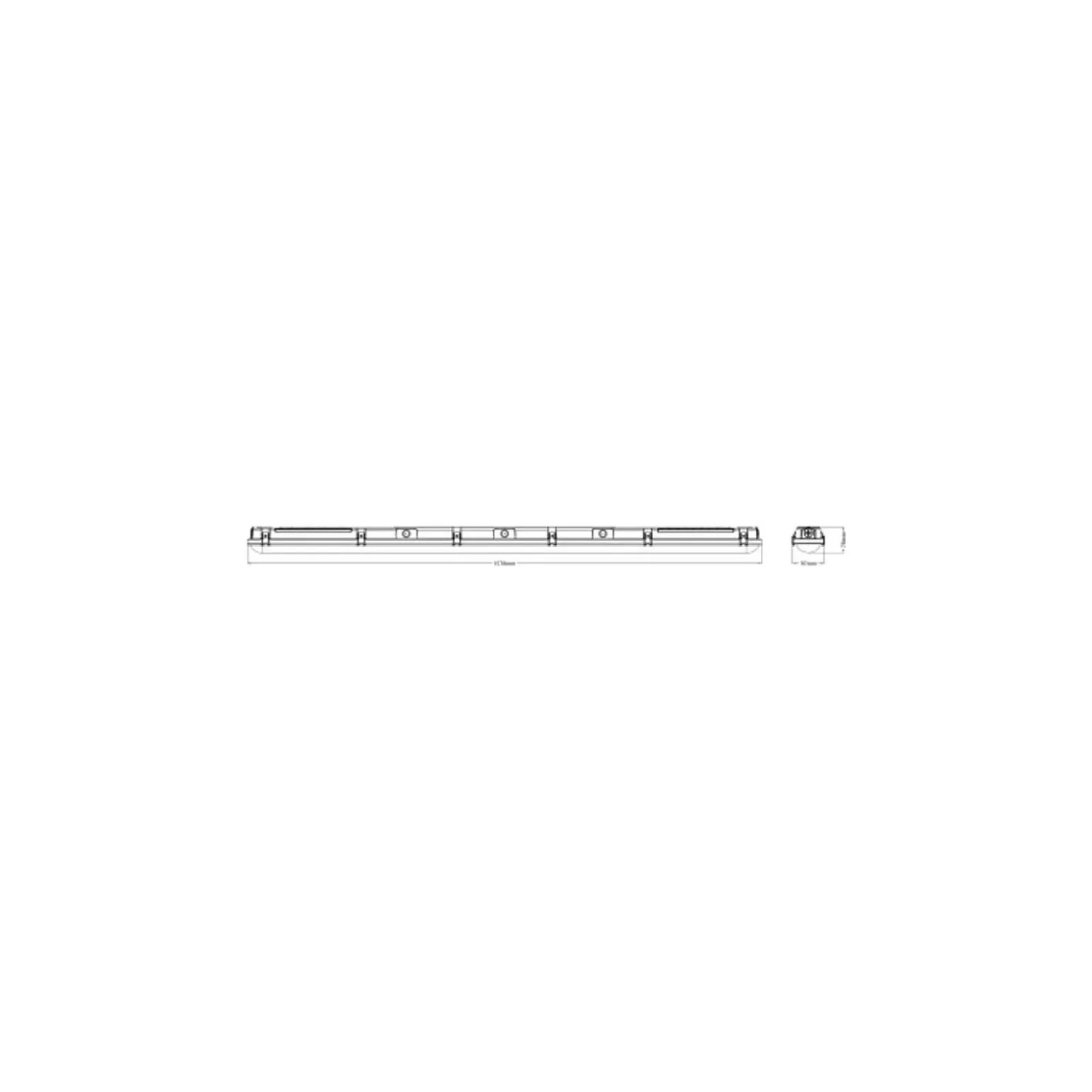 Ledvance LED Allmänbruksarmatur Vattentät Fukttät Combo 50W 7500lm - 840-865 CCT | 150cm - Ersättare 2x58W