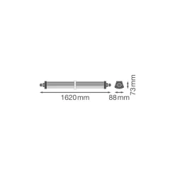 Ledvance LED Allmänbruksarmatur Vattentät Damp Proof Flex 42W 6900lm - 840 Kallvit | 150cm - 3 Timmar Nödbelysning - Ersättare 2x58W
