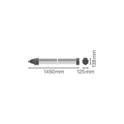 Ledvance LED Allmänbruksarmatur Vattentät Fukttät Max PMMA (Polymethyl Methacrylate) 43W 6200lm - 840 Kallvit| 120cm - Ersättare 2x36W