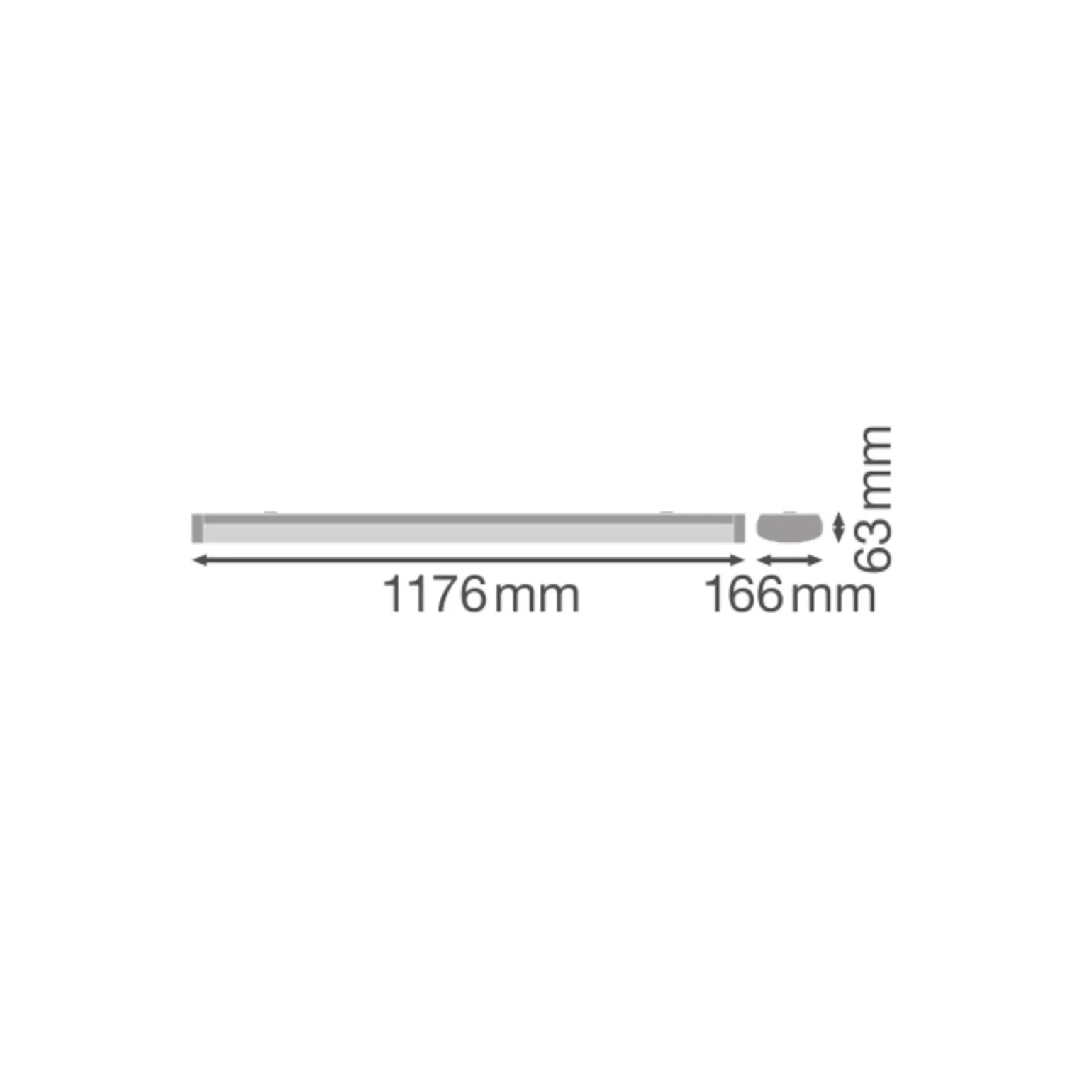 Ledvance LED Allmänbruksarmatur Vattentät 32W 4160lm - 830 Varm Vit | 120cm - 3 Timmar Nödbelysning