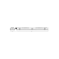 Ledvance LED Allmänbruksarmatur Vattentät Fukttät Armatur Submarine 2x7W 1600lm - 840 Kallvit | 60cm - incl. 2x LED Rör