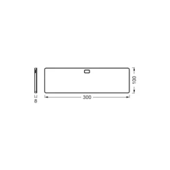 Ledvance LED Allmänbruksarmatur Undercabinet Panel Trimlös Svart 5W 220lm - 830 Varm Vit | 30cm - Fjärrkontroll