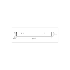 Ledvance LED Allmänbruksarmatur Linear Platt 12W 840lm - 840 Kallvit | 53cm - Rörelse- Och Ljussensor
