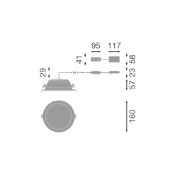 Ledvance LED Downlight Comfort High Efficiency O Aluminium Vit 15W 2025lm 100D - 830 Varm Vit | 160mm - Utskärning 150mm