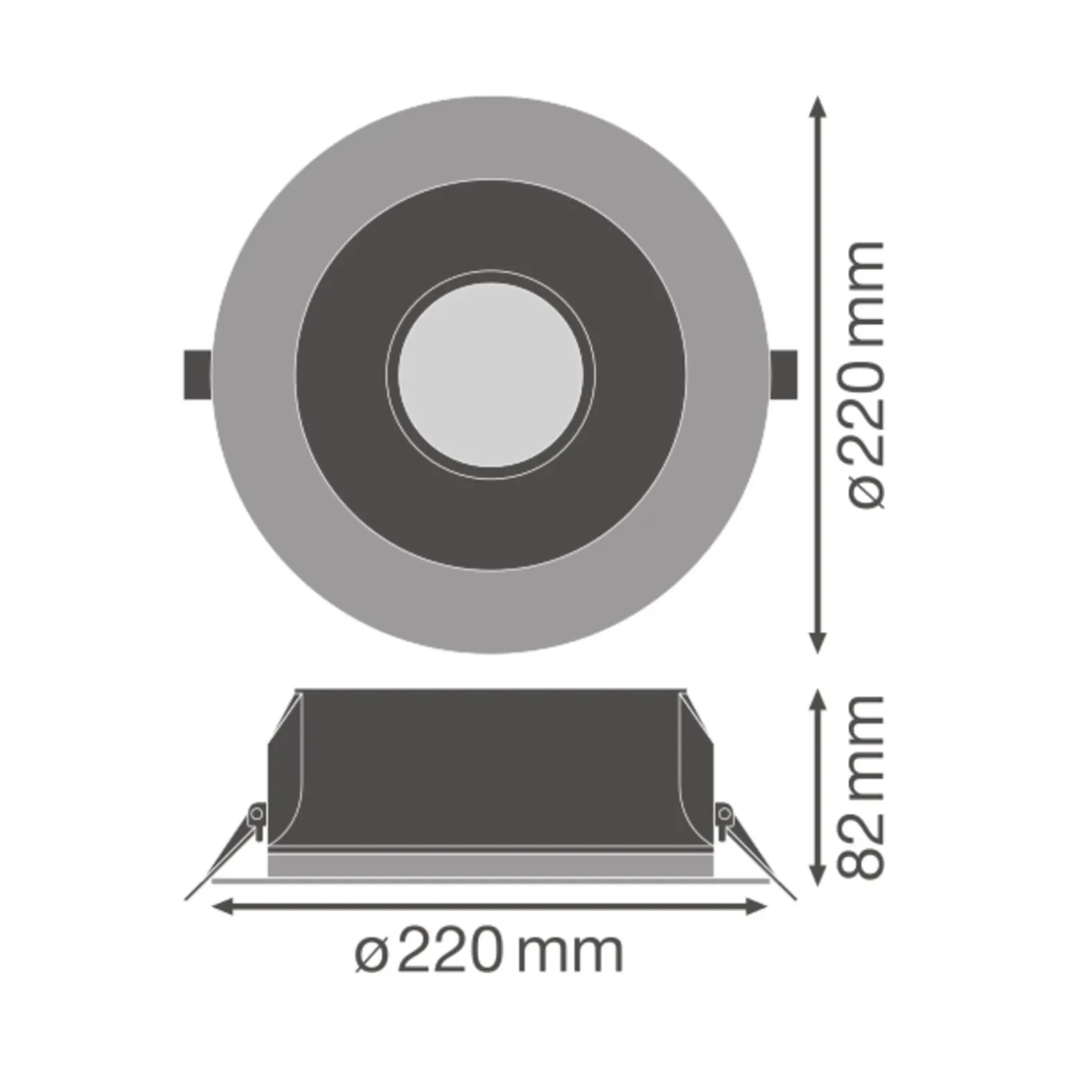 Ledvance LED Downlight Performance DN195 21W 2520lm 65D - 840 Kallvit | 220mm - IP54