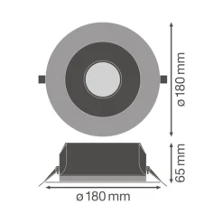Ledvance LED Downlight Performance DN155 14W 1600lm 65D - 840 Kallvit | 180mm - IP54
