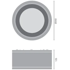Ledvance LED Downlight Surface IP65 Aluminium Vit 45W 4725lm 36D - 830 Varm Vit | IP65