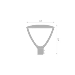 Ledvance LED Gatubelysning Area Urban Lykta Grå 29W 2040lm 165x65D - 830-840 CCT | IP66 - Asymmetrisk