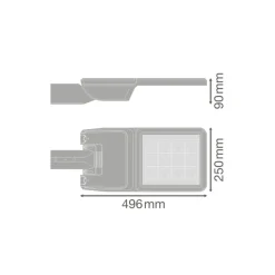 Ledvance LED gatubelysning Flex Medium RV25ST Grå 80W 11400lm 25x145D - 730 Varm Vit | IP66 – Asymmetrisk