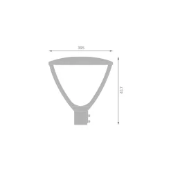 Ledvance LED Gatubelysning Urban Lykta Aluminium Svart 59W 8200lm 165X65D - 830-840 CCT | IP66 - Asymmetrisk
