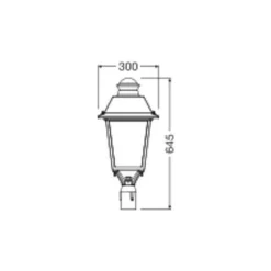 Ledvance LED Gatubelysning Urban Villa Compact 40W 4800lm 140D - 730 Varm Vit | IP66 - Symmetrisk