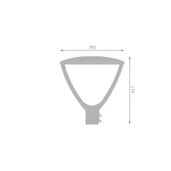 Ledvance LED Gatubelysning Urban Lykta Svart 15-29W 1830-3538lm 165x65D - 822-827 CCT |IP66 - Asymmetrisk - Justerbara Watt