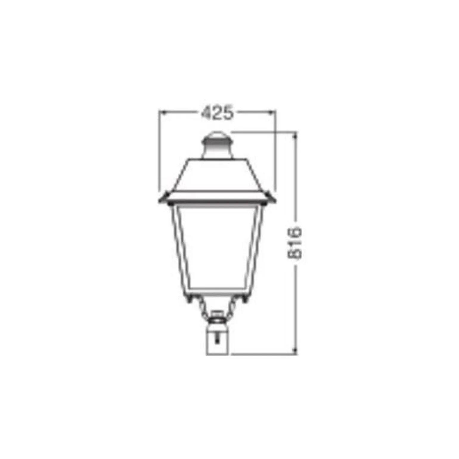 Ledvance LED Gatubelysning Urban 40W 4200lm 140D - 722 Extra Varm Vit | IP66 - Dali Dimbar - Symmetrisk