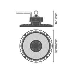 Ledvance LED Highbay Gen 5 Aluminium Svart 75W 13500lm 110D - 840 Kallvit | IP66 - Dali Dimbar