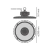 Ledvance LED Highbay Gen 5 Aluminium Svart 75W 13500lm 110D - 840 Kallvit | IP66 - 1-10V Dimbar