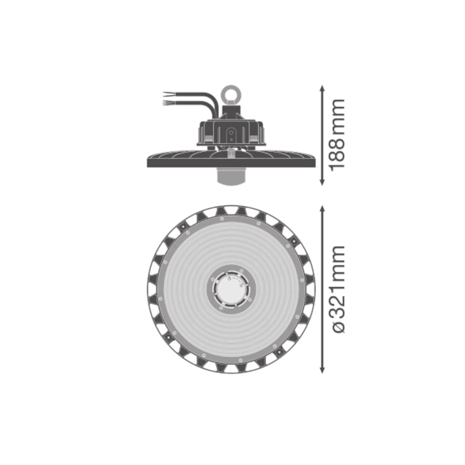 Ledvance LED Highbay Sensor Gen4 147W 22000lm 110D - 840 Kallvit | IP65 - Rörelse- och ljussensor