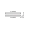 Ledvance LED Linjär Pendellampa IndiviLED 42W 5050lm - 840 Kallvit | 120x12cm - Direkt/Indirekt