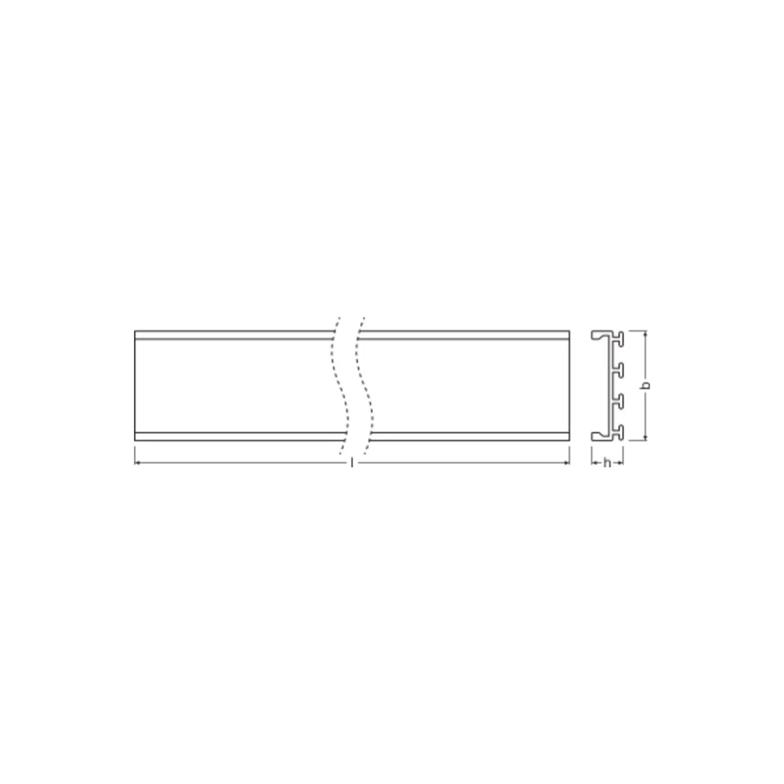 Ledvance LED-ljusslingor Profil Wide U-formad 26x8 200CM