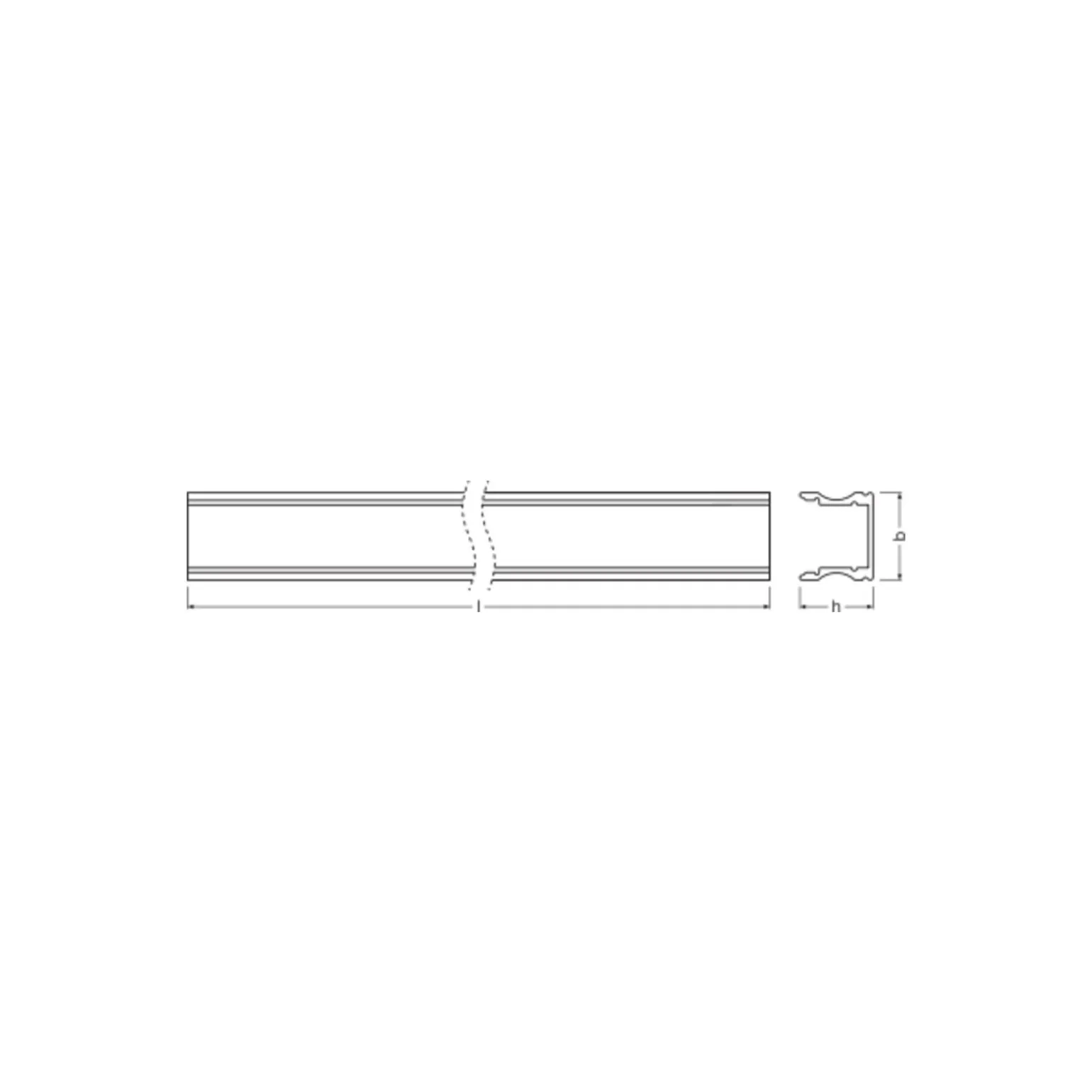Ledvance LED-ljusslingor Profil Medium U-formad 17.5x14.5 200CM