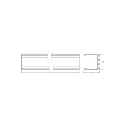 Ledvance LED-ljusslingor Profil Wide U-formad 26x26mm 100CM