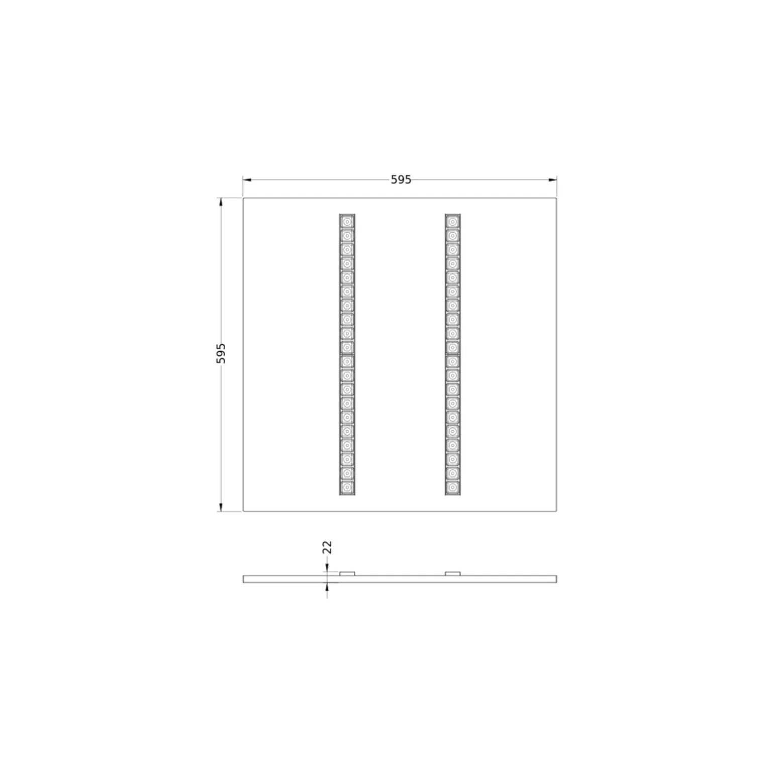 Ledvance LED Panel Indiviled 38W 5150lm - 940 Kallvit | 60x60cm - UGR <19 - Bästa Färgåtergivning - Dali Dimbar