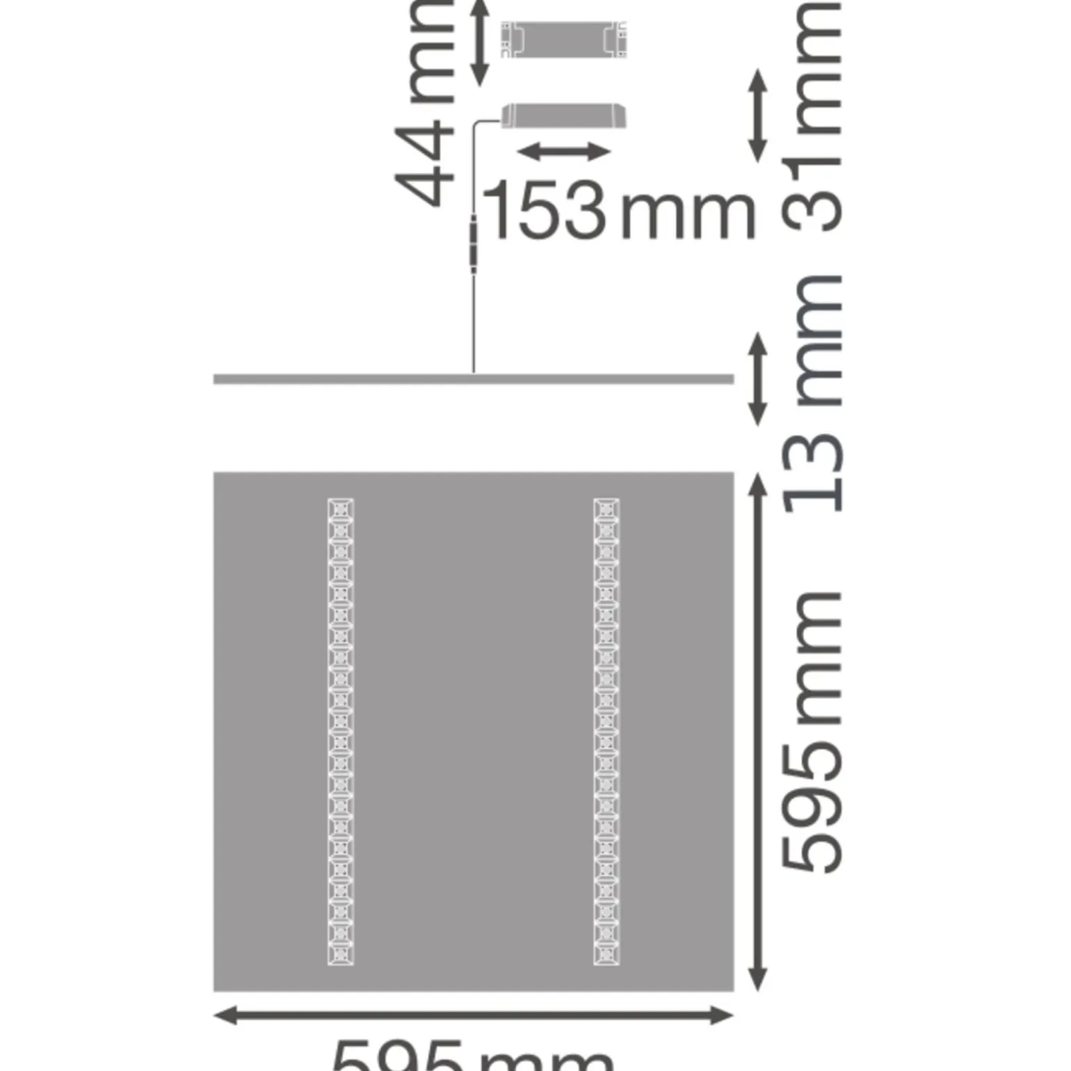 Ledvance LED Panel IndiviLED 33W 3800lm - 830 Varm Vit | 60x60cm