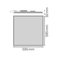 Ledvance LED Panel Kompakt 28W 3640lm - 840 Kallvit | 60x60cm - UGR <19 - Dali Dimbar