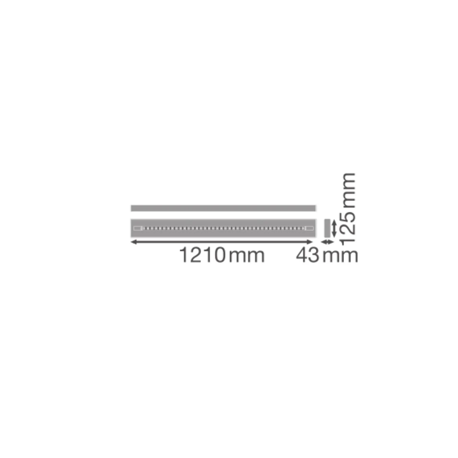 Ledvance LED Panel Linear Pendellampa IndiviLED 40W 4800lm - 930 Varm Vit | 120cmx12cm - UGR <19 - Bästa Färgåtergivning - Dali Dimbar