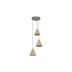 Ledvance LED Pendellampa Decor Rotting Platta Brun | Passande för 3x E27
