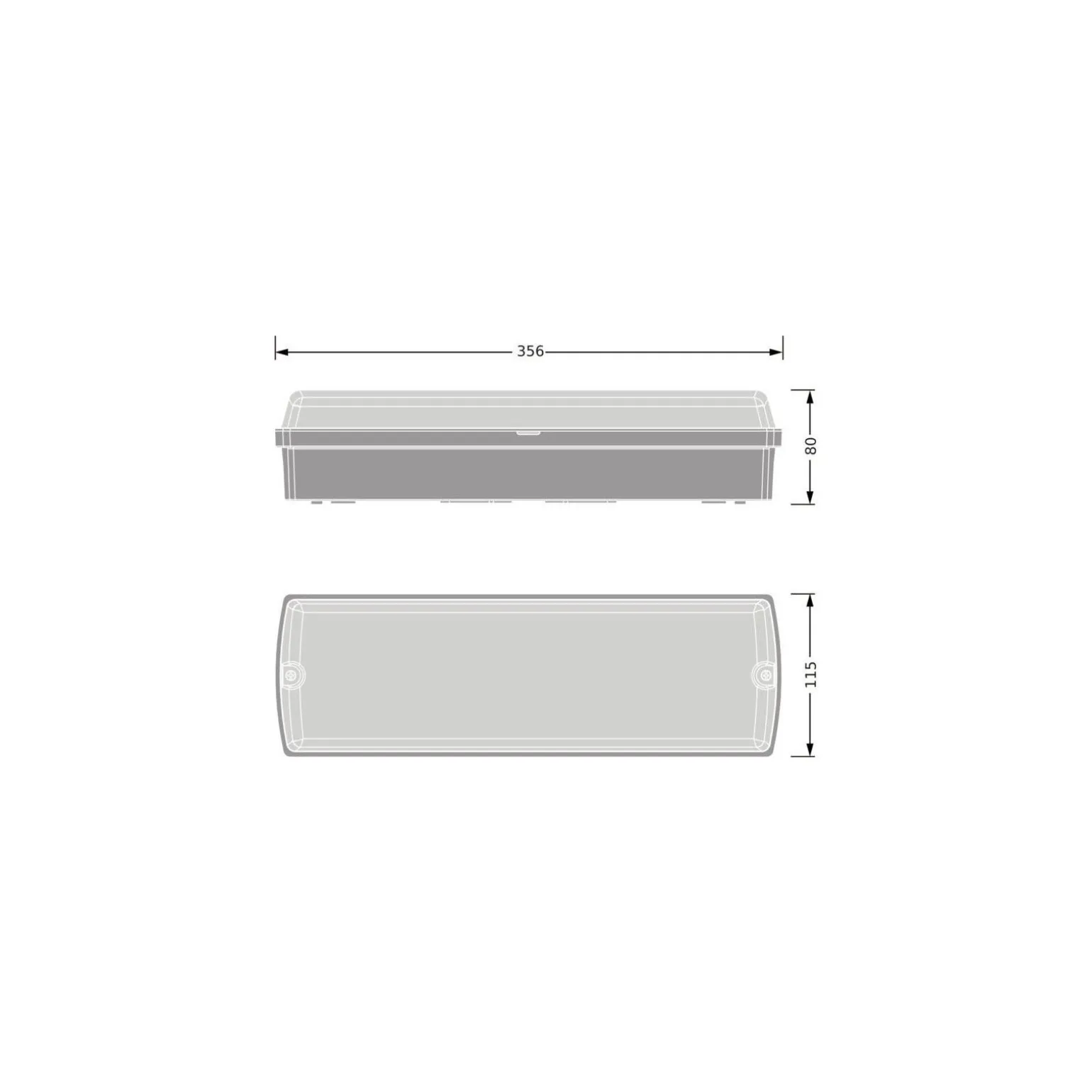 Ledvance LED Plafond Compact Rektangulär Vit 8W 840lm - 830-840 CCT | IP65