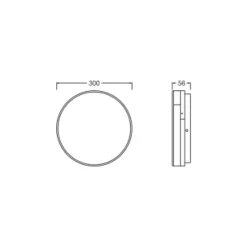 Ledvance LED Plafond Surface Disc Vit 21W 2520lm - 830-840 CCT | IP20 - Dali Dimbar - 3 Timmar Nödbelysning