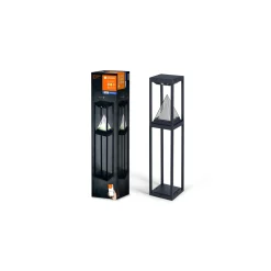 Ledvance LED Pollare Solar Alps Pathway Flerfärgad Svart 6W 400lm - 830 Varm Vit | 70cm - IP44 - RGBW