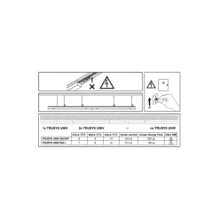 Ledvance LED Skensystem Trusys Universal Vit 75W 12750lm - 840 Kallvit | Dali Dimbar - Ersättare 2x58W