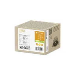 Ledvance LED Spot Fix Aluminium Vit 8W 680lm 36D - 930 Varm Vit | Utskärning 68mm - IP44 - Bästa färgåtergivning - Dimbar