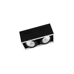 Ledvance LED Spot Fyrkant Multi Lutningsbar Svart-Vit 2x30W 5400lm 38D - 840 Kallvit | Utskärning 320x160mm