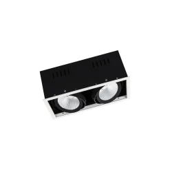 Ledvance LED Spot Fyrkant Multi Lutningsbar Svart-Vit 2x30W 5400lm 38D - 840 Kallvit | Utskärning 320x160mm