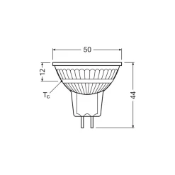 Ledvance LED Spot GU5.3 MR16 3.4W 345lm 36D - 830 Varm Vit | Ersättare 35W