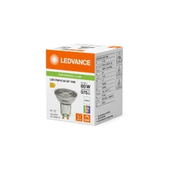 Ledvance LED Spot GU10 PAR16 6.1W 575lm 60D - 940 Kallvit | Bästa Färgåtergivning - Dimbar - Ersättare 80W