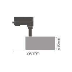 Ledvance LED Spårbelysning D95 Svart 55W 4200lm 24D - 940 Kallvit | Bästa Färgåtergivning