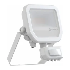 Ledvance LED Strålkastare Aluminium Vit 8W 1100lm 100D - 830 Varm Vit | IP65 - Rörelse- Och Ljussensor - Symmetrisk