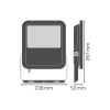 Ledvance LED Strålkastare Aluminium Svart 69W 10000lm 100D - 840 Kallvit | IP66 - Symmetrisk